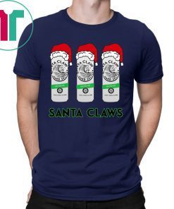 Santa Claws White Claw Christmas Tee Shirt