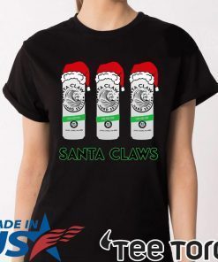 Santa Claws White Claw Christmas Tee Shirt