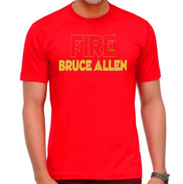 FIRE BRUCE ALLEN Washington Redskins Tee Shirt