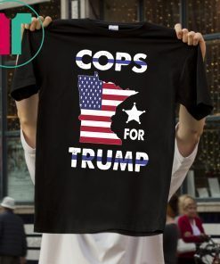 Cops For Trump Minneapolis Police Thin Blue USA Flag 2019 Tee Shirt
