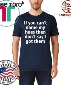 If you can name my hoes then don't say i got them 2019 T-Shirt