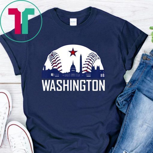 Vintage Washington DC Baseball Hometown Skyline National Shirts