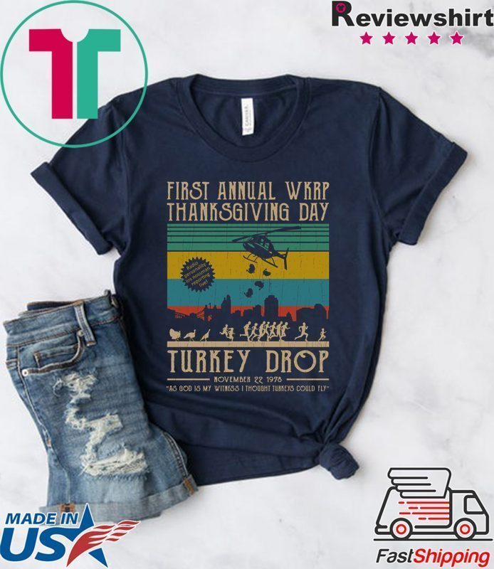 Vintage Wkrp Turkey Drop Thanksgiving Funny T-Shirt