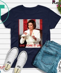 Nancy Pelosi Meme She Tore It Up Donald Trump Speech Shirt