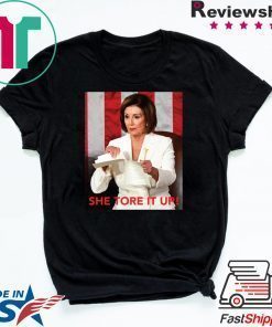 Nancy Pelosi Meme She Tore It Up Donald Trump Speech Shirt