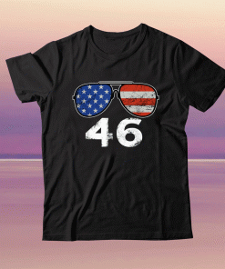 46 Joe Biden 2024 American President Funny Sunglasses Flag 2021 T-Shirt