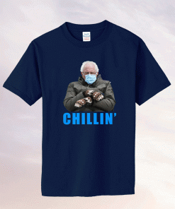 Chillin' Bernie Mittens Meme Bernie Sanders Sitting 2021 T-Shirt