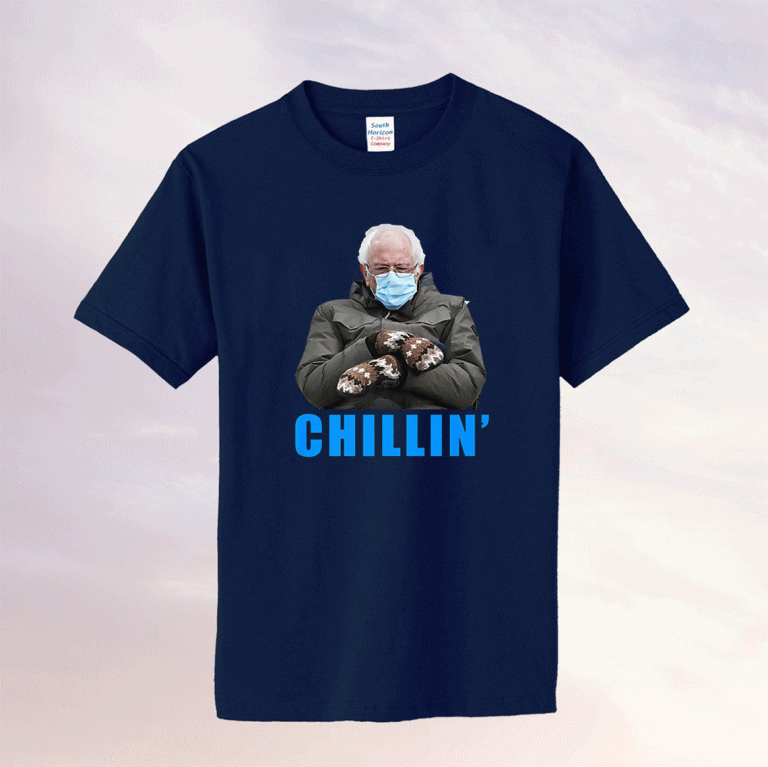 Chillin' Bernie Mittens Meme Bernie Sanders Sitting 2021 T-Shirt