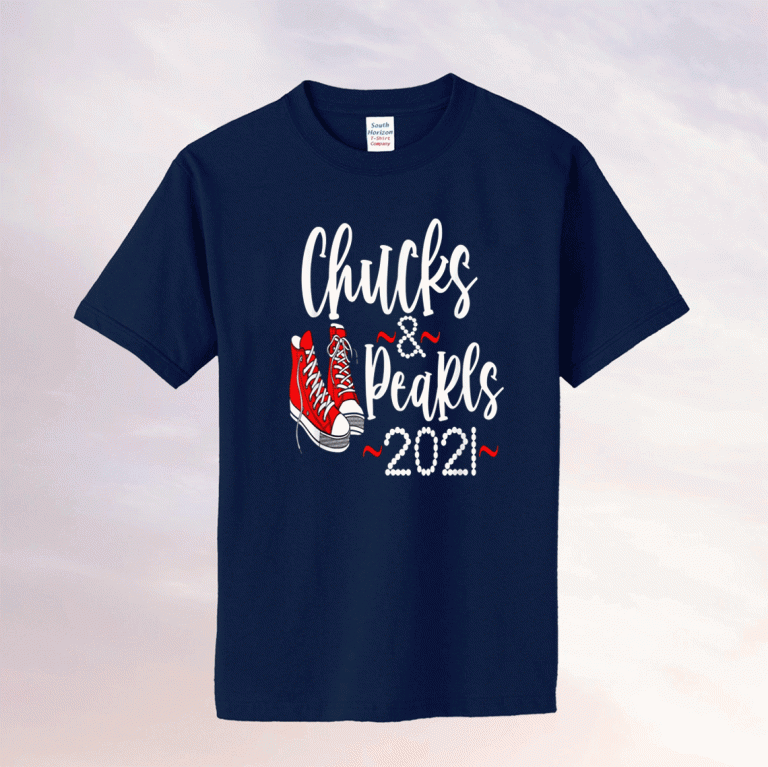 Chucks and Pearls 2021 Kamala Harris Tee Shirt