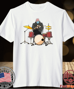 Funny Bernie Sanders Drum Mittens Sitting Inauguration Meme Tee Shirt