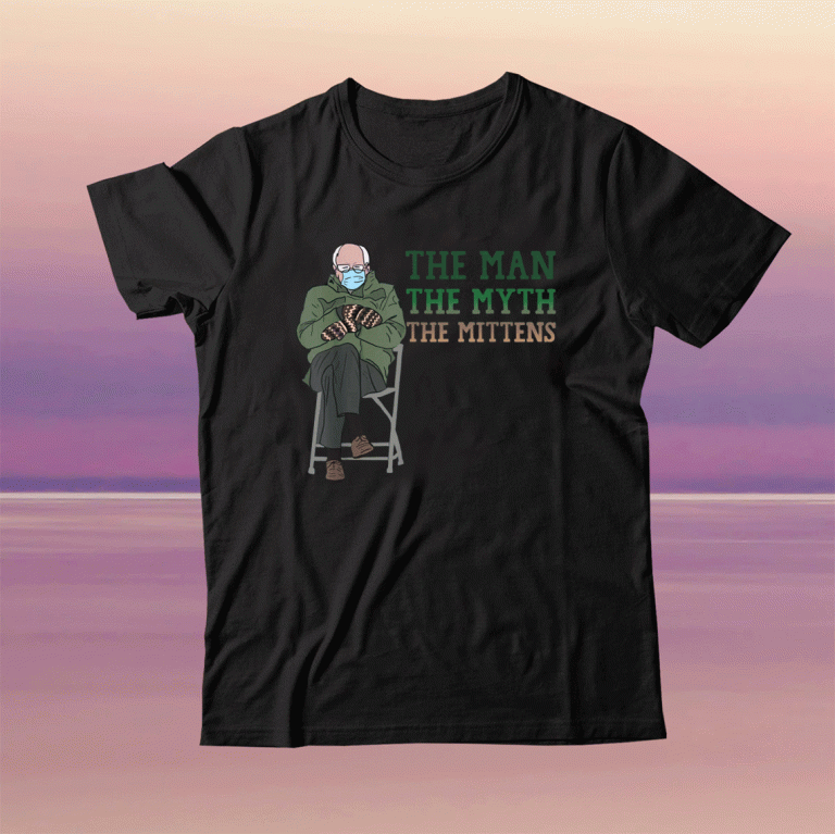 Funny Meme Mittens Bernie Sanders Mittens The Man Tee Shirt