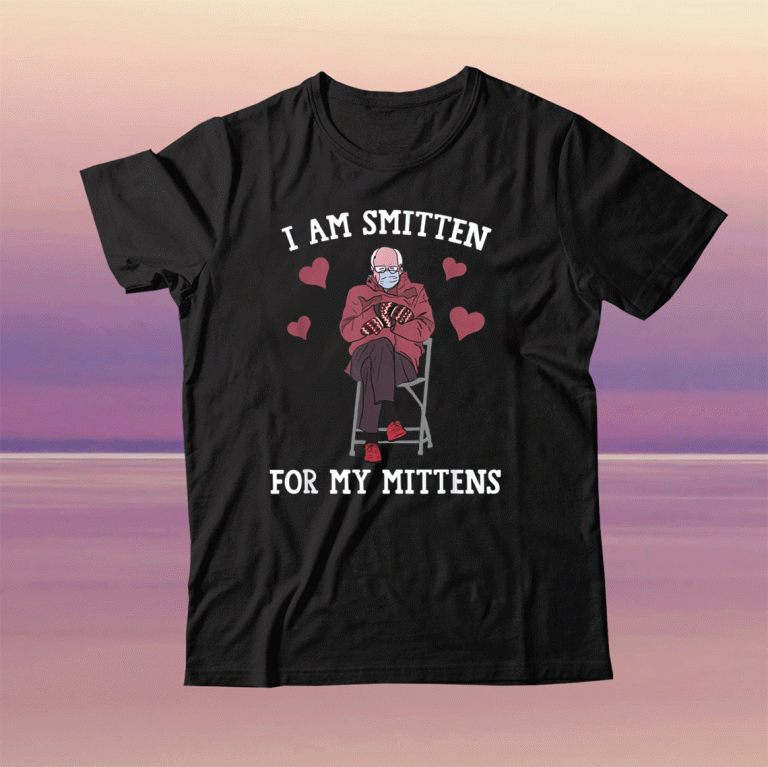 Funny Meme Mittens Bernie Sanders Mittens Valentines 2021 Tee Shirt