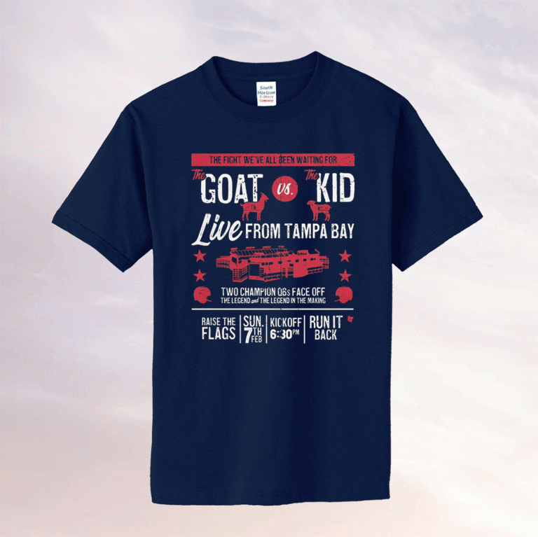 GOAT vs Kid KC and Tampa Bay Football 2021 T-Shirt