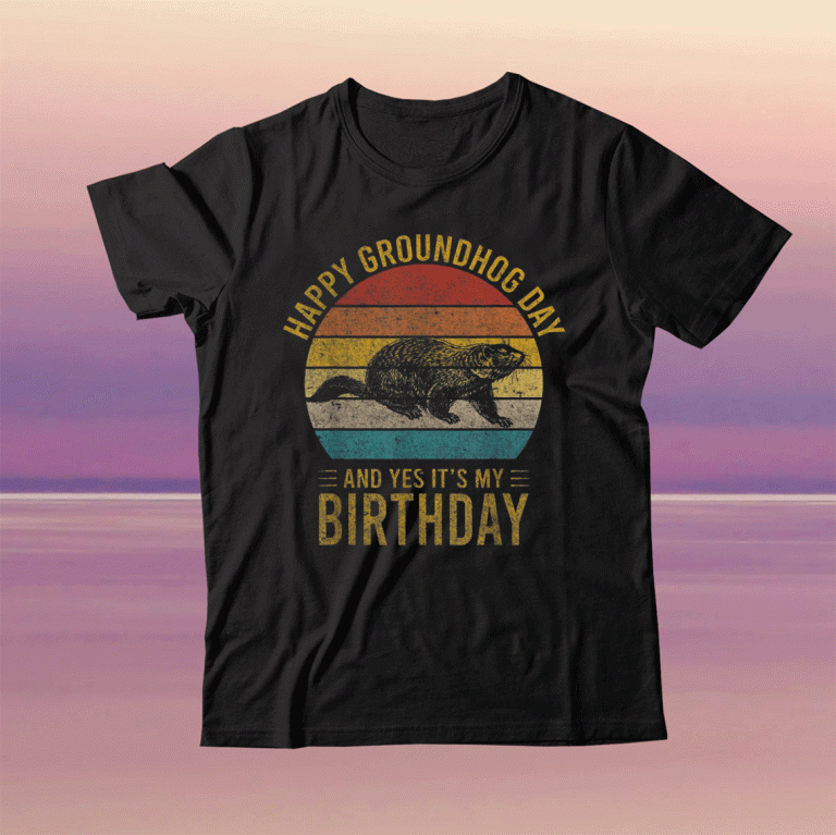 Groundhog Birthday Decoration 2 February 2Nd Happy Birthday Tee Shirt