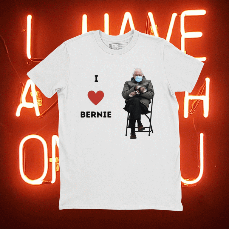 I Heart Bernie Sanders Mittens Sitting Inauguration Gift Tee Shirt