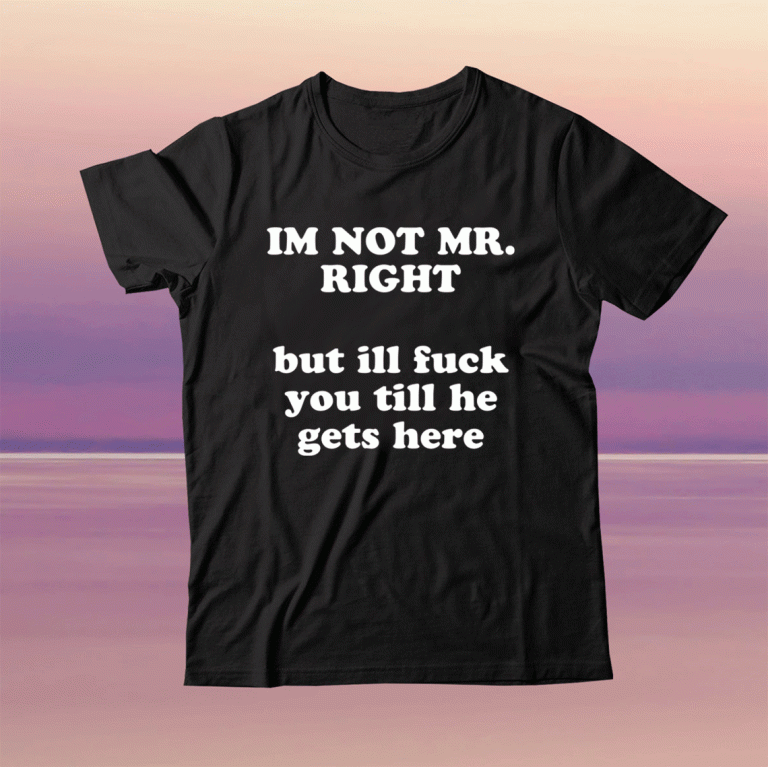 I am not Mr Right but I will fuck you till he gets here tee shirt