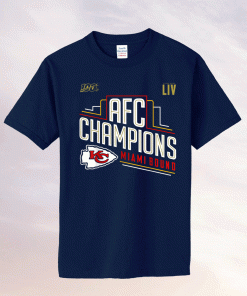 KC Chiefs AFC Champions Miami Bound 2021 Tee Shirt