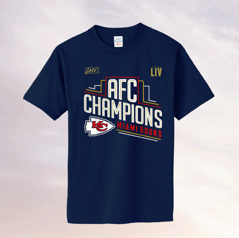 KC Chiefs AFC Champions Miami Bound 2021 Tee Shirt