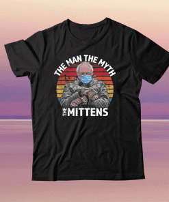 Vintage Man Myth Mittens Funny Inauguration Bernie Sanders Meme Tee Shirt