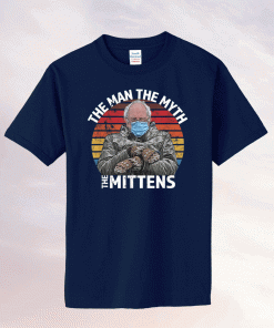 Vintage Man Myth Mittens Funny Inauguration Bernie Sanders Meme Tee Shirt