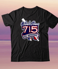 RIP Hank Aaron Vintage 90s MLB Hank Aaron 25th Anniversary Tee Shirt