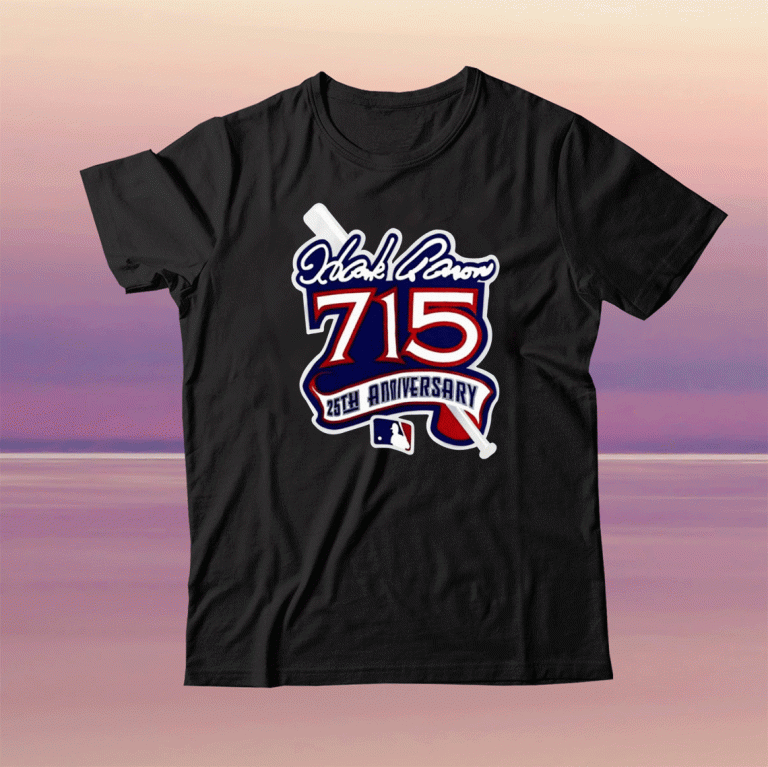 RIP Hank Aaron Vintage 90s MLB Hank Aaron 25th Anniversary Tee Shirt