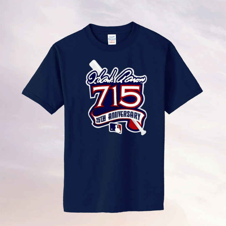 RIP Hank Aaron Vintage 90s MLB Hank Aaron 25th Anniversary Tee Shirt