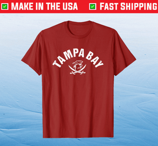 Vintage Red Tampa Bay Old School Pirate TB Cool Tampa Bay 2021 Tee Shirt