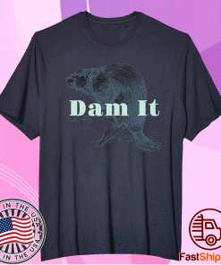 Funny Beaver Dam It Vintage Animal Tee Shirt