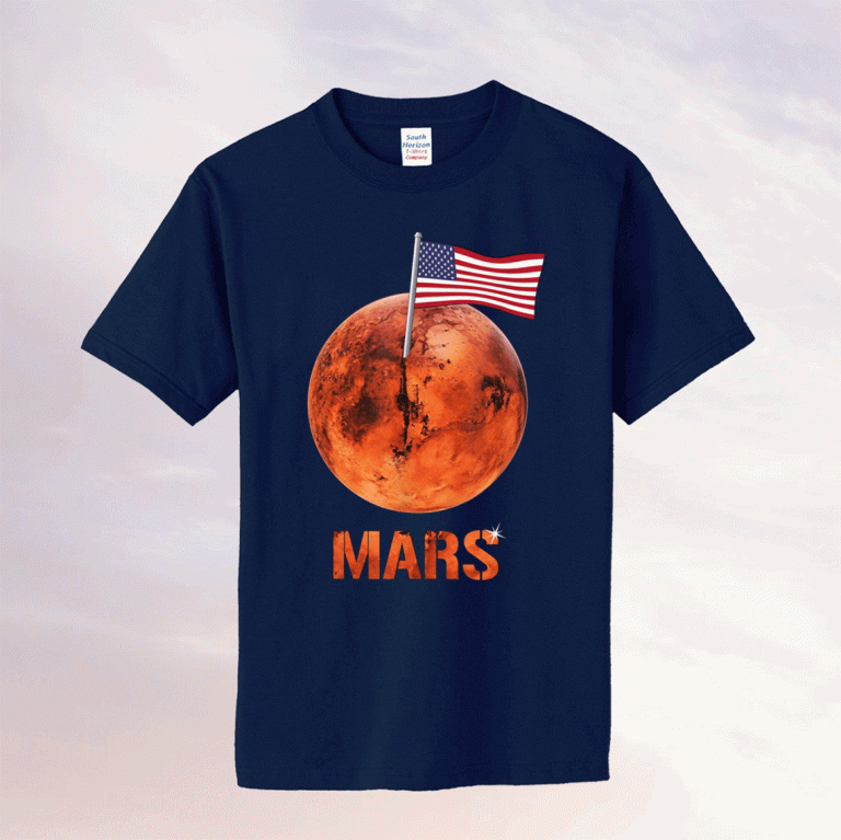 2021 Mars Mars Landing US Flag Tee Shirt