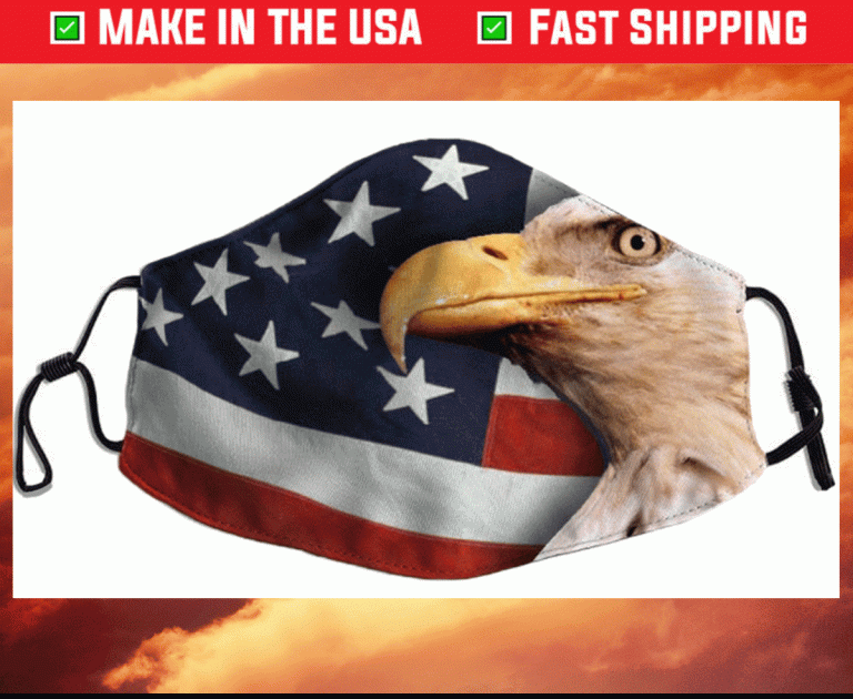 American Flag Eagle Filter Face Mask