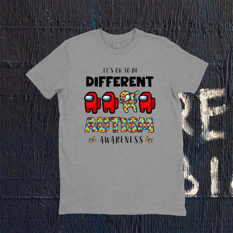 Among Us Its Ok To Be Different Autism Awareness 2021 Shirt