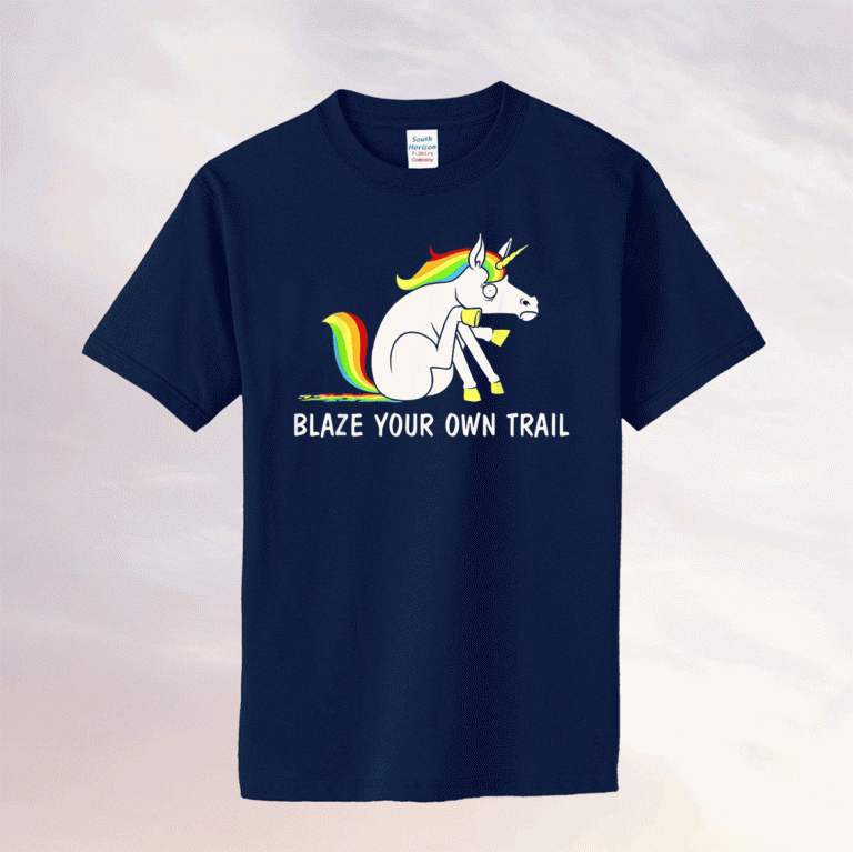Blaze Your Own Trail Unicorn Tee Shirt