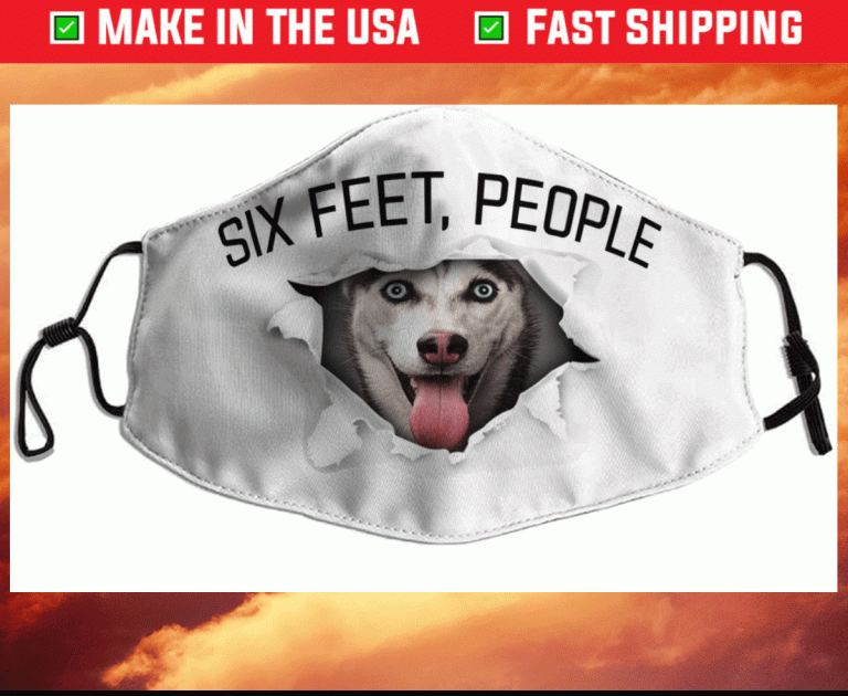 Husky Six Feet People Filter Face Mask