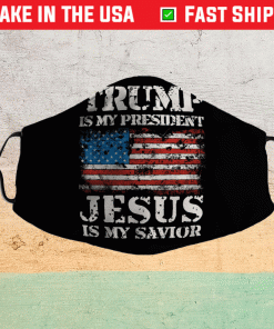 Jesus is my savior trump is my president face mask pack 3