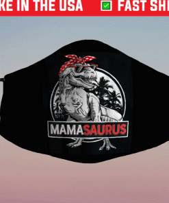 Mamasaurus T rex Dinosaur Filter Face Mask