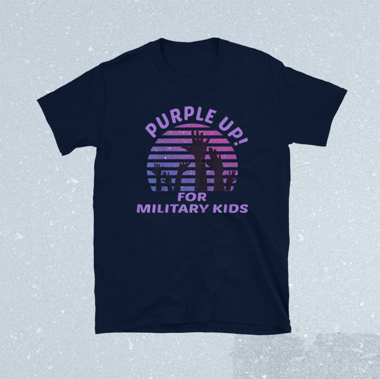 Purple up for military kids for teacher appreciation shirts