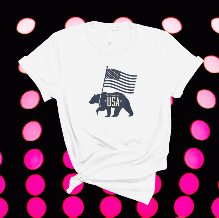 California Bear American Flag 4th of July 2021 TShirt