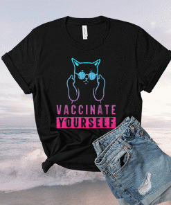 Funny Cat Fuck Anti Biden Vaccination Tee Shirt