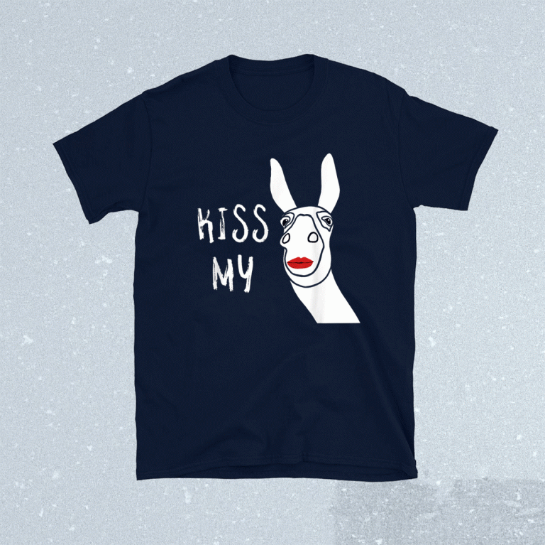 Kiss My Ass Funny Cute Donkey with Red Lipstick 2021 TShirt