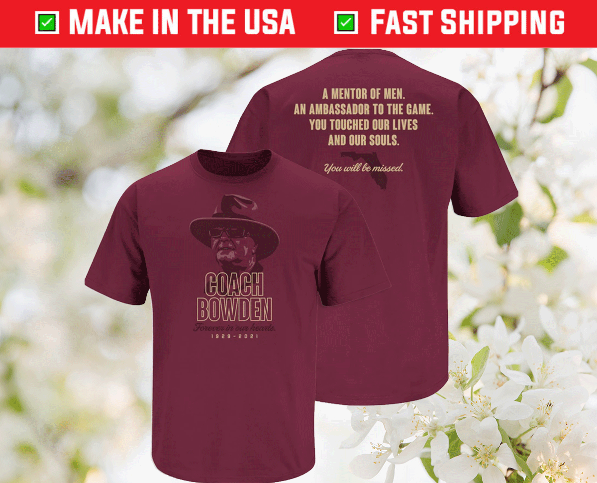 Memoriam Coach Bowden Florida State 2021 T-Shirt Memoriam Coach Bowden Florida State 2021 T-Shirt