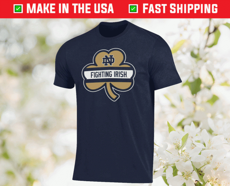 Navy Notre Dame Fighting Irish Shamrock Series Performance 2021 Shirts