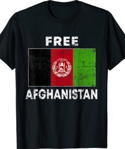 Vintage Free Afghanistan Flag Afghan Afghanistan 2021 TShirt