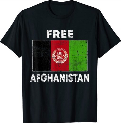 Vintage Free Afghanistan Flag Afghan Afghanistan 2021 TShirt