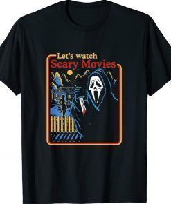 Lets Watch Scary Movies Scream Horror Halloween 2021 TShirt