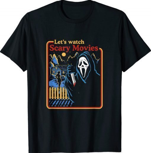 Lets Watch Scary Movies Scream Horror Halloween 2021 TShirt