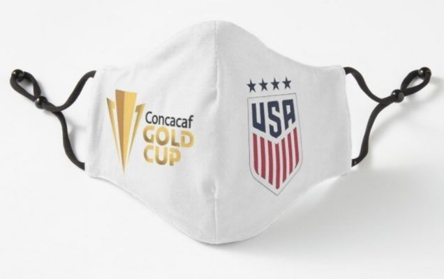 Flag USA Gold Champs Football Team 2021 Face Mask