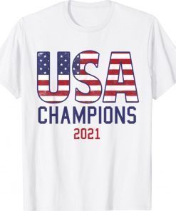 US Champions 2021 USA Vintage Flag USA Sports Team Shirts