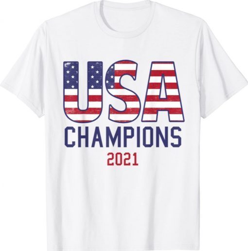 US Champions 2021 USA Vintage Flag USA Sports Team Shirts