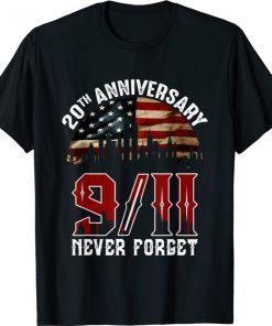 Vintage Never Forget 9/11 20th Anniversary Patriot Day 2021 Shirts